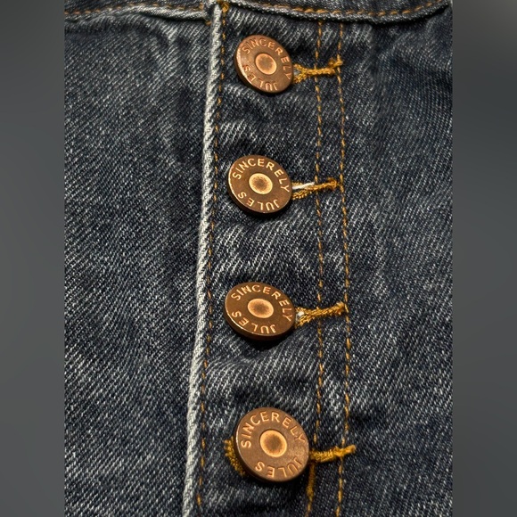 Sincerely Jules Button Fly Distressed Jeans Women’s Size 9/29 High Rise 5 pocket - Picture 6 of 8